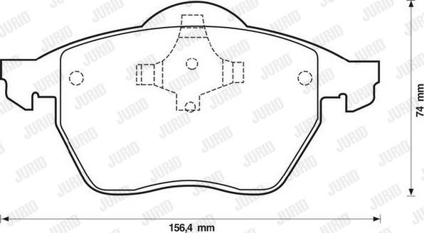 Jurid 571921J - Гальмівні колодки, дискові гальма autocars.com.ua