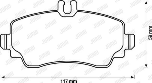 Jurid 571945JC - Гальмівні колодки, дискові гальма autocars.com.ua