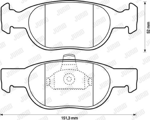 Jurid 571949J - Тормозные колодки, дисковые, комплект avtokuzovplus.com.ua