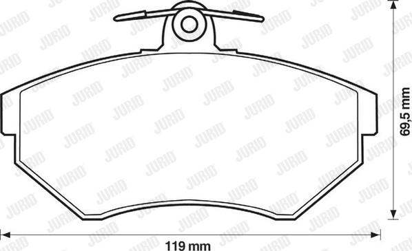 Jurid 571955J - Гальмівні колодки, дискові гальма autocars.com.ua