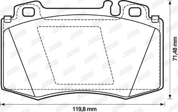 Jurid 571961J-AS - Гальмівні колодки, дискові гальма autocars.com.ua