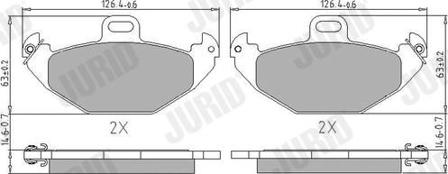 Jurid 571963J - Гальмівні колодки, дискові гальма autocars.com.ua