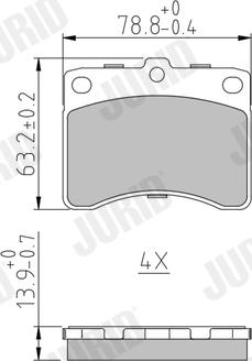 Jurid 572118J - Тормозные колодки, дисковые, комплект avtokuzovplus.com.ua