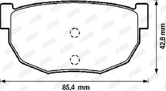 Jurid 572129J - Гальмівні колодки, дискові гальма autocars.com.ua