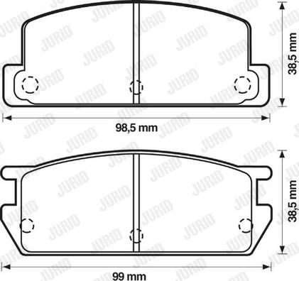 Jurid 572158J - Гальмівні колодки, дискові гальма autocars.com.ua