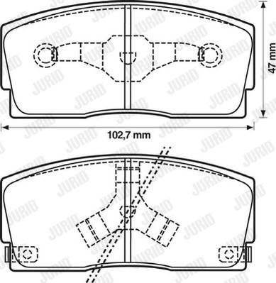 Jurid 572164J - Тормозные колодки, дисковые, комплект autodnr.net