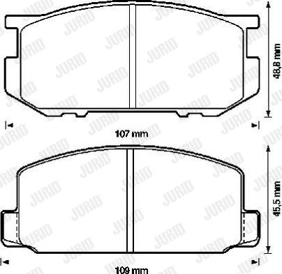 Jurid 572214J - Гальмівні колодки, дискові гальма autocars.com.ua