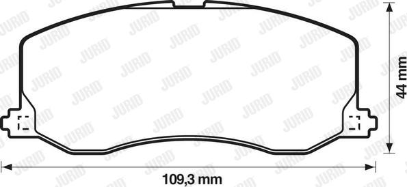 Jurid 572217J - Гальмівні колодки, дискові гальма autocars.com.ua