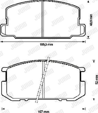 Jurid 572218J - Гальмівні колодки, дискові гальма autocars.com.ua