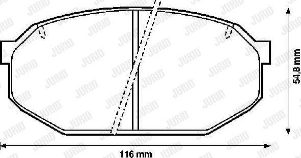 Jurid 572243J - Гальмівні колодки, дискові гальма autocars.com.ua