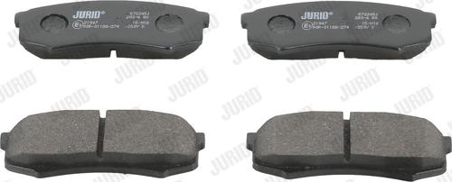 Jurid 572245J - Тормозные колодки, дисковые, комплект autodnr.net