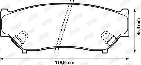 Jurid 572247J - Гальмівні колодки, дискові гальма autocars.com.ua
