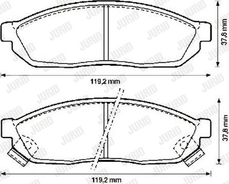 Jurid 572251J - Тормозные колодки, дисковые, комплект avtokuzovplus.com.ua