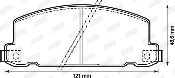 Jurid 572258J - Гальмівні колодки, дискові гальма autocars.com.ua