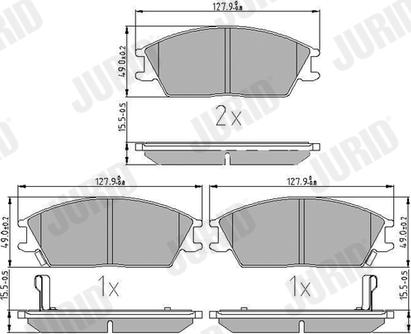 Jurid 572268J - Тормозные колодки, дисковые, комплект avtokuzovplus.com.ua