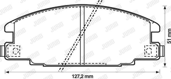 Jurid 572271J - Гальмівні колодки, дискові гальма autocars.com.ua