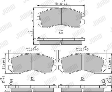 Jurid 572275J - Тормозные колодки, дисковые, комплект avtokuzovplus.com.ua