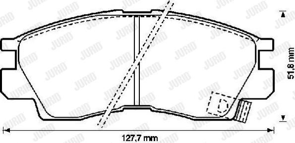 Jurid 572282J - Гальмівні колодки, дискові гальма autocars.com.ua