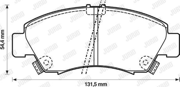 Jurid 572324J - Тормозные колодки, дисковые, комплект avtokuzovplus.com.ua