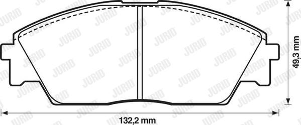 Jurid 572329J - Гальмівні колодки, дискові гальма autocars.com.ua