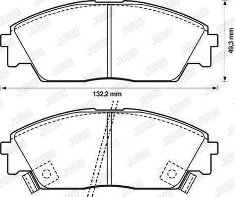 Jurid 572330J - Гальмівні колодки, дискові гальма autocars.com.ua