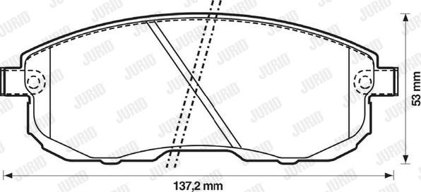 Jurid 572346J - Гальмівні колодки, дискові гальма autocars.com.ua