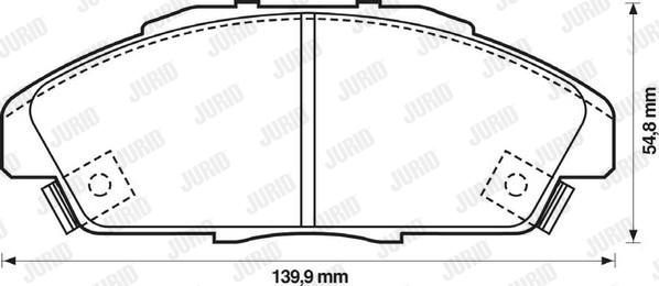 Jurid 572354J - Тормозные колодки, дисковые, комплект autodnr.net