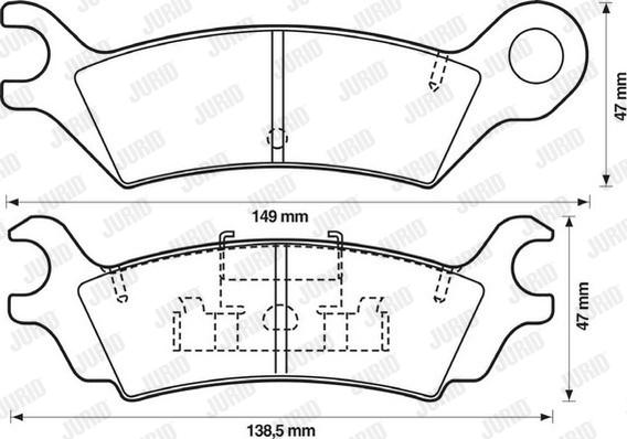 Jurid 572369J - Гальмівні колодки, дискові гальма autocars.com.ua