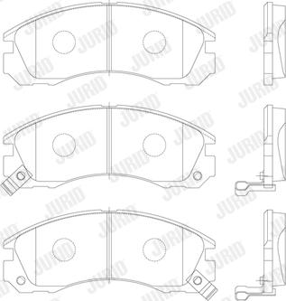 Jurid 572370J - Тормозные колодки, дисковые, комплект autodnr.net