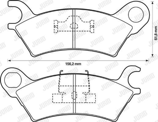 Jurid 572372J - Тормозные колодки, дисковые, комплект autodnr.net