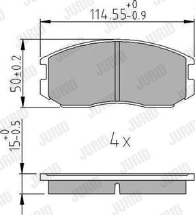 Jurid 572375J - Гальмівні колодки, дискові гальма autocars.com.ua