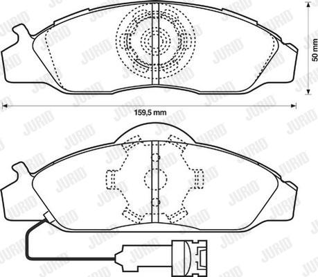 Jurid 572416J - Гальмівні колодки, дискові гальма autocars.com.ua