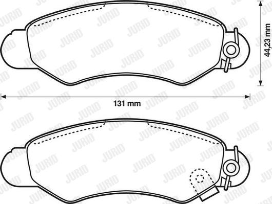 Jurid 572418J - Гальмівні колодки, дискові гальма autocars.com.ua