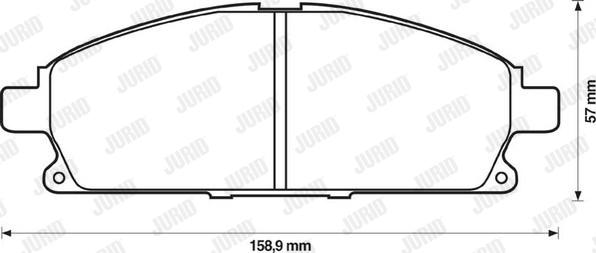 Jurid 572466J - Гальмівні колодки, дискові гальма autocars.com.ua