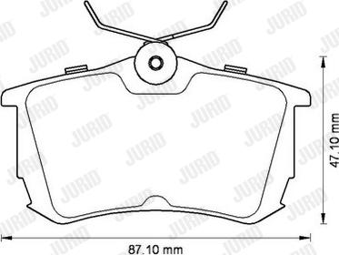 Jurid 572520J - Гальмівні колодки, дискові гальма autocars.com.ua