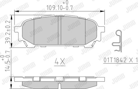 Jurid 572529J - Гальмівні колодки, дискові гальма autocars.com.ua