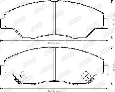 Jurid 572536J - Тормозные колодки, дисковые, комплект avtokuzovplus.com.ua