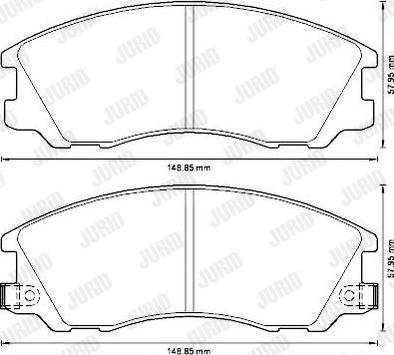 Jurid 572540J - Тормозные колодки, дисковые, комплект avtokuzovplus.com.ua