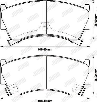 Jurid 572542J - Гальмівні колодки, дискові гальма autocars.com.ua