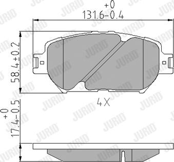 Jurid 572553J - Гальмівні колодки, дискові гальма autocars.com.ua