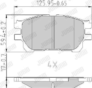 Jurid 572554J - Тормозные колодки, дисковые, комплект avtokuzovplus.com.ua