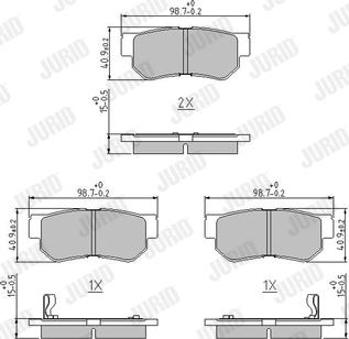 Jurid 572557J - Тормозные колодки, дисковые, комплект avtokuzovplus.com.ua