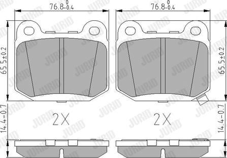 Jurid 572558J - Гальмівні колодки, дискові гальма autocars.com.ua