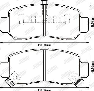 Jurid 572561J - Тормозные колодки, дисковые, комплект autodnr.net