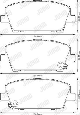 Jurid 572579JC - Тормозные колодки, дисковые, комплект avtokuzovplus.com.ua