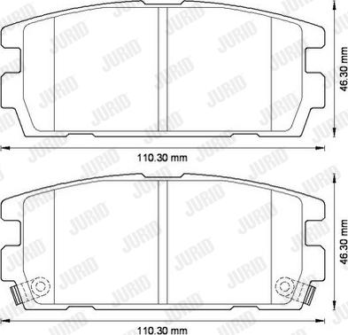 Jurid 572581J - Гальмівні колодки, дискові гальма autocars.com.ua