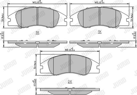 Jurid 572585J - Тормозные колодки, дисковые, комплект avtokuzovplus.com.ua