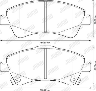 Jurid 572600JC - Гальмівні колодки, дискові гальма autocars.com.ua