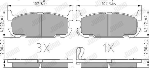 Jurid 572603J - Тормозные колодки, дисковые, комплект autodnr.net