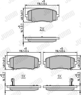 Jurid 572609J - Тормозные колодки, дисковые, комплект avtokuzovplus.com.ua